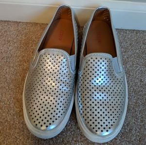 J.crew metallic slide sneakers